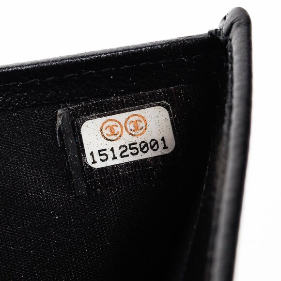Chanel Camellia Black Leather Compact Wallet - Picture 10 of 12